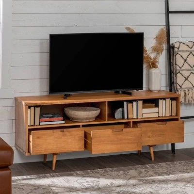 Cara Mid-Century Modern 3 Drawer TV Stand for TVs up to 65" - Saracina Home Cara Mid-Century Modern 3 Drawer TV Stand For TVs Up To 65" - Saracina Home -Saracina Home Shop GUEST 9bbb4707 5d9c 487a 88c4 4bb8e3916034