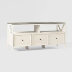 Farmhouse 3 Drawer Wood TV Stand For TVs Up To 65" - Saracina Home 19 Farmhouse 3 Drawer Wood TV Stand For TVs Up To 65" - Saracina Home -Saracina Home Shop GUEST 9c05f01d 83d8 411e ae5d 3185861747c7