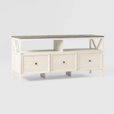 Farmhouse 3 Drawer Wood TV Stand for TVs up to 65" - Saracina Home Farmhouse 3 Drawer Wood TV Stand For TVs Up To 65" - Saracina Home -Saracina Home Shop GUEST 9c05f01d 83d8 411e ae5d 3185861747c7