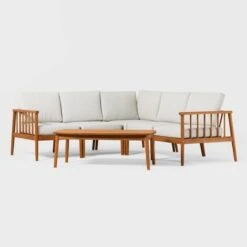 Saracina Home 6pc Modern Boho Outdoor Eucalyptus Spindle Sectional -Saracina Home Shop GUEST 9c16328e 5a66 4ffc 8141 a2a60ce01c81