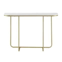 Megan Modern Glam Curved Console Table Faux White Marble/Gold - Saracina Home -Saracina Home Shop GUEST 9c4dc3eb d351 4801 920b 2b36439f8fed