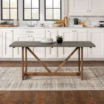 72" Solid Wood Trestle Dining Table - Saracina Home 72" Solid Wood Trestle Dining Table - Saracina Home -Saracina Home Shop GUEST 9ce2ab57 435e 4ded af04 9105cc8ec99a