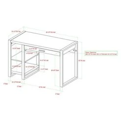 48" Industrial Farmhouse Tech Desk With USB Dark Walnut - Saracina Home -Saracina Home Shop GUEST 9dc32ca9 1669 4b0f 9cc4 24355437a07a