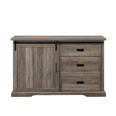 Orson Farmhouse Sliding Grooved Door Sideboard with 3 Drawers Gray Wash - Saracina Home Orson Farmhouse Sliding Grooved Door Sideboard With 3 Drawers Gray Wash - Saracina Home -Saracina Home Shop GUEST 9e618d4c a03a 41d2 8fc2 a2e712b602a6