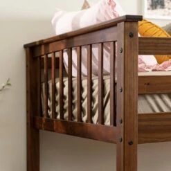 Twin Over Twin Transitional Cottage Solid Pine Bunk Bed Walnut - Saracina Home -Saracina Home Shop GUEST 9e6f1555 d064 4b28 afc0 d09b87b37a3e