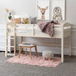 Twin Solid Pine Wood Low Loft Bed White - Saracina Home -Saracina Home Shop GUEST 9f88cefa 1107 47f5 9d58 07ca6ee6ceaf