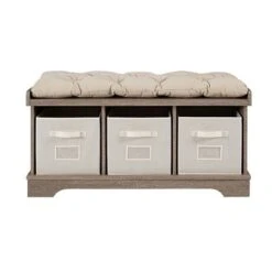 42" Upholstered Wood Entryway Bench With Storage - Saracina Home 4 42" Upholstered Wood Entryway Bench With Storage - Saracina Home -Saracina Home Shop GUEST 9fd17880 8594 4230 97d7 e218b6ad18eb