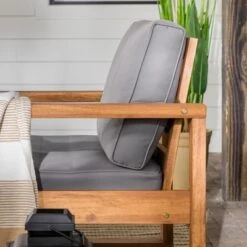 Galia 2pc Square Leg Acacia Wood Chair And Ottoman With Cushions - Brown - Saracina Home 11 Galia 2pc Square Leg Acacia Wood Chair And Ottoman With Cushions - Brown - Saracina Home -Saracina Home Shop GUEST 9ff6703f 494c 4b96 9dac b82d4bc86e58