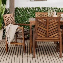7pc Slatted Chevron Acacia Patio Dining Set - Saracina Home 7 7pc Slatted Chevron Acacia Patio Dining Set - Saracina Home -Saracina Home Shop GUEST a03b2e41 9299 4237 9dcd 98c1686e592c