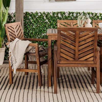7pc Slatted Chevron Acacia Patio Dining Set - Saracina Home 7pc Slatted Chevron Acacia Patio Dining Set - Saracina Home -Saracina Home Shop GUEST a03b2e41 9299 4237 9dcd 98c1686e592c