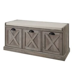 Farmhouse 40" 3 Drawer Storage Bench With Cushion - Saracina Home -Saracina Home Shop GUEST a06a3999 9ea1 49c2 a26a d2bdec9f883f