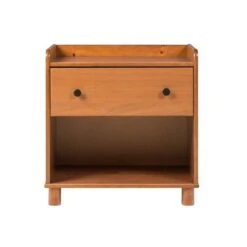 Katie Transitional Tray Top 1 Drawer Solid Wood Nightstand Caramel - Saracina Home -Saracina Home Shop GUEST a3c3ff12 bc16 4805 ab38 fd838096f939