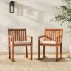 Saracina Home 2pk Acacia Modern Slat-Back Patio Dining Chairs With Cushions 1 Saracina Home 2pk Acacia Modern Slat-Back Patio Dining Chairs With Cushions -Saracina Home Shop GUEST a4da8e2a 33bb 42ab 9602 7777f0ebcff8