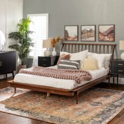 Boho Solid Wood Spindle Platform Bed - Saracina Home -Saracina Home Shop GUEST a59e04b0 9472 44a4 aa47 43be053d19eb