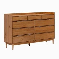 Mid-Century Modern Solid Wood 9 Drawer Horizontal Dresser - Saracina Home -Saracina Home Shop GUEST a5d5644c 70fb 4098 a150 33db6395ee8f
