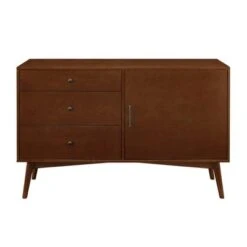 Mid-Century Modern With Closed Storage TV Stand For TVs Up To 58" Walnut - Saracina Home -Saracina Home Shop GUEST a7464c94 29d8 4553 a384 f28171a991b0