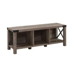 Sophie Rustic Industrial X Frame Entry Bench With 3 Cubbies - Saracina Home -Saracina Home Shop GUEST a863c7e7 77d8 4b46 879e 3c5bb644f8d5