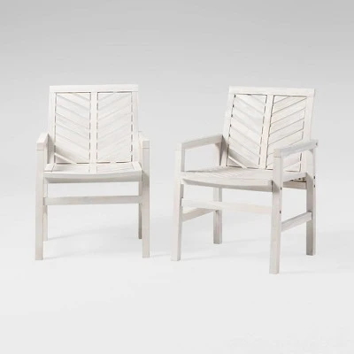 2pk Slatted Chevron Acacia Wood Patio Chairs - Saracina Home 2pk Slatted Chevron Acacia Wood Patio Chairs - Saracina Home -Saracina Home Shop GUEST aa2415f8 ee29 4d64 9a59 635679ab9a2b