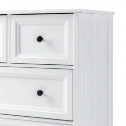 Farmhouse 5 Drawer Grooved Tall Storage Dresser White - Saracina Home 13 Farmhouse 5 Drawer Grooved Tall Storage Dresser White - Saracina Home -Saracina Home Shop GUEST ab313697 0a2b 4a96 892a 514c0abe50fa