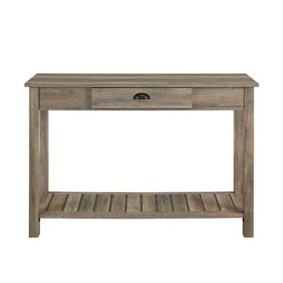 June Rustic Farmhouse Entry Table with Lower Shelf Gray Wash - Saracina Home June Rustic Farmhouse Entry Table With Lower Shelf Gray Wash - Saracina Home -Saracina Home Shop GUEST ab3c450a ac37 43d1 875c a6259ca0459c