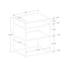 Modern Wood And Metal Side Table With Open Storage - Saracina Home -Saracina Home Shop GUEST aca3f5db 2606 4ca9 b772 e638a4c356d9