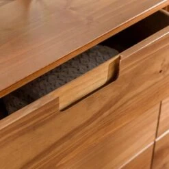 Mid-Century Modern Groove Wood 6 Drawer Dresser - Saracina Home -Saracina Home Shop GUEST acae644a 11b4 4991 825d c7f6901a557e