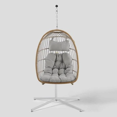 Toluca Hanging Outdoor Boho Egg Chair with Cushion - Saracina Home Toluca Hanging Outdoor Boho Egg Chair With Cushion - Saracina Home -Saracina Home Shop GUEST ad461551 95ac 42b6 abb8 823b2399366c