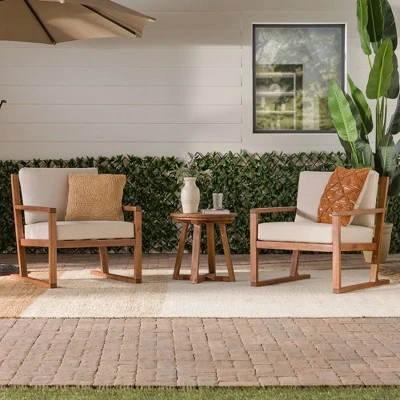 Saracina Home 3pc Modern Slat-Back Acacia Outdoor Conversation Set with Cushions Saracina Home 3pc Modern Slat-Back Acacia Outdoor Conversation Set With Cushions -Saracina Home Shop GUEST ad5e6cd2 4461 47bc a2f4 1213d8545b53