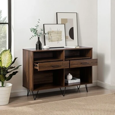 Modern Hairpin Leg Storage Console Table - Saracina Home Modern Hairpin Leg Storage Console Table - Saracina Home -Saracina Home Shop GUEST ae1cec53 f20e 4fa0 8177 fd4d1768ea44