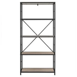 63" 4 Shelf Industrial Transitional Tall Bookshelf - Saracina Home -Saracina Home Shop GUEST ae28e843 9ead 4866 887b 69c057f32e71