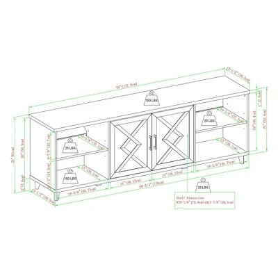 Whitton Modern Transitional Geometric 2 Door TV Stand for TVs up to 80" - Saracina Home Whitton Modern Transitional Geometric 2 Door TV Stand For TVs Up To 80" - Saracina Home -Saracina Home Shop GUEST aec89585 bf63 495f 881e cae7d74222cd