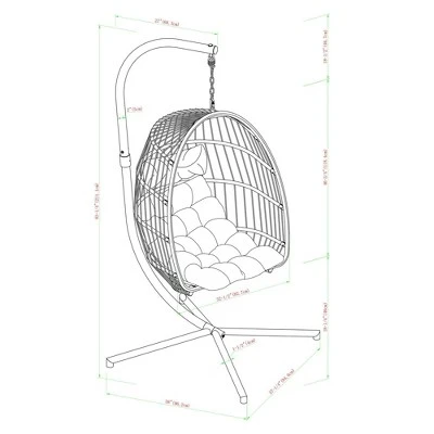 Toluca Hanging Outdoor Boho Egg Chair with Cushion - Saracina Home Toluca Hanging Outdoor Boho Egg Chair With Cushion - Saracina Home -Saracina Home Shop GUEST b0198d06 b098 4685 beec 4fa58d027b8d