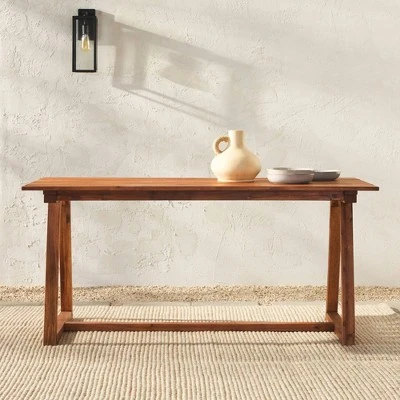 Saracina Home 66" Modern Slatted Rectangle Outdoor Dining Table with Trapezoid Legs Saracina Home 66" Modern Slatted Rectangle Outdoor Dining Table With Trapezoid Legs -Saracina Home Shop GUEST b120e986 2ba9 4ea4 8e02 4f0ec89b2230