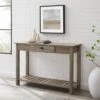 June Rustic Farmhouse Entry Table With Lower Shelf Gray Wash - Saracina Home -Saracina Home Shop GUEST b1a24ef7 2160 461c b563 007eb0aff9b4