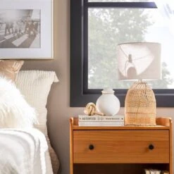 Katie Transitional Tray Top 1 Drawer Solid Wood Nightstand Caramel - Saracina Home -Saracina Home Shop GUEST b2940e0d 9124 47ad a5b5 dc66acd3b836