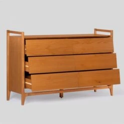 Mid-Century Modern Solid Wood Paneled 6 Drawer Dresser - Saracina Home 10 Mid-Century Modern Solid Wood Paneled 6 Drawer Dresser - Saracina Home -Saracina Home Shop GUEST b2c10dc1 8f47 4650 9aa3 73b031414cdc