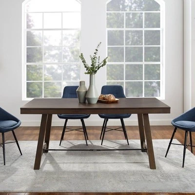 71" Tanya Modern Farmhouse Metal Stretcher Dining Table Dark Brown Oak - Saracina Home 71" Tanya Modern Farmhouse Metal Stretcher Dining Table Dark Brown Oak - Saracina Home -Saracina Home Shop GUEST b30785d6 fee8 40d0 a693 08713e9c7a88