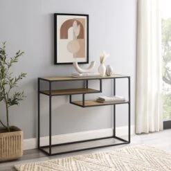 Modern 3 Tier Console Table - Saracina Home -Saracina Home Shop GUEST b3957592 8fff 4c79 a4ab da64f7fc51b2