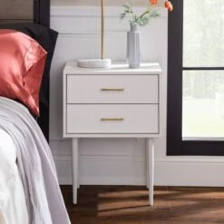 Ora Mid-Century Modern 2 Drawer Nightstand - Saracina Home -Saracina Home Shop GUEST b416543f 73c9 4d30 91d1 9808c1d6f19d