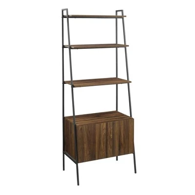 72" Open Shelf and Closed Storage Cabinet Ladder Bookcase - Saracina Home 72" Open Shelf And Closed Storage Cabinet Ladder Bookcase - Saracina Home -Saracina Home Shop GUEST b4c9708c 2fe3 4654 9c06 b27773a6d3bc