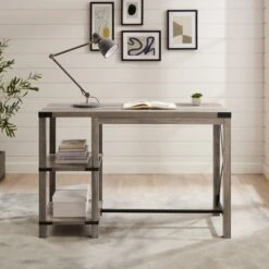 Rustic Farmhouse Metal X Kitchen Island With Shelves - Saracina Home -Saracina Home Shop GUEST b5e786f1 c4b2 4d37 9c4f 7a49ef4549cc