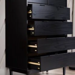 Mid-Century Modern Solid Wood 6 Drawer Vertical Dresser - Saracina Home -Saracina Home Shop GUEST b5fe320b c3da 49e6 985f 60a942767455