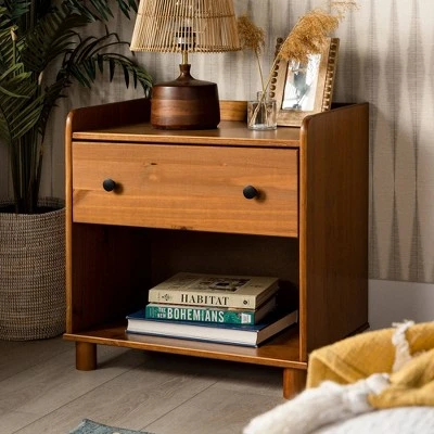 Set of 2 Katie Transitional Tray Top 1 Drawer Solid Wood Nightstands Caramel - Saracina Home Set Of 2 Katie Transitional Tray Top 1 Drawer Solid Wood Nightstands Caramel - Saracina Home -Saracina Home Shop GUEST b6aafa3b 0da3 4e21 b5c1 30ffa8a85544