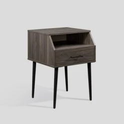 Modern 1 Drawer Angled Side Table - Saracina Home 12 Modern 1 Drawer Angled Side Table - Saracina Home -Saracina Home Shop GUEST b736eb41 e6d5 4b13 a83e a23c9665cf46