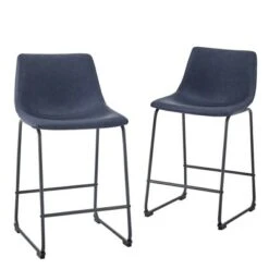 Set Of 2 Laslo Modern Upholstered Faux Leather Counter Height Barstools - Saracina Home -Saracina Home Shop GUEST b771f0ef 4807 4ad4 8feb 07d14768c05d