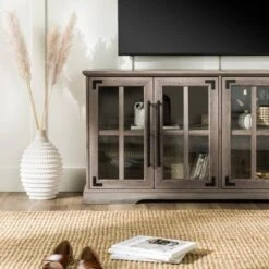 Avalene Modern Farmhouse 4 Door Glass Window Pane TV Stand For TVs Up To 65" - Saracina Home 11 Avalene Modern Farmhouse 4 Door Glass Window Pane TV Stand For TVs Up To 65" - Saracina Home -Saracina Home Shop GUEST b7b7d4a1 08ee 4823 93d5 444c86df877f