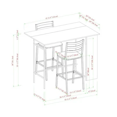 3pc Counter Height Drop Leaf Dining Set Gray Wash - Saracina Home 3pc Counter Height Drop Leaf Dining Set Gray Wash - Saracina Home -Saracina Home Shop GUEST b991f5ae adfa 434b 9ca4 1746177f5e2d