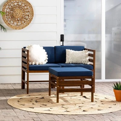 3pc Modular Acacia Wood Patio Chat Set with Cushions - Saracina Home 3pc Modular Acacia Wood Patio Chat Set With Cushions - Saracina Home -Saracina Home Shop GUEST b9af1e19 10d4 40f2 9725 792ed3c54083