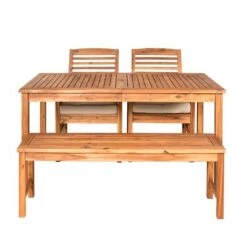 Ravenscroft 4pc Acacia Wood Patio Dining Set - Saracina Home -Saracina Home Shop GUEST b9ee2181 ca32 41f5 bdb7 5ca2d3689ec3