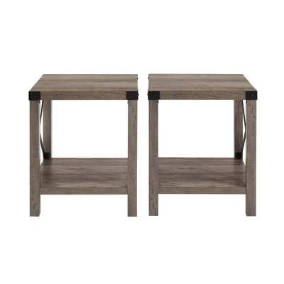 Set of 2 Sophie Rustic Farmhouse X Frame Side Tables - Saracina Home Set Of 2 Sophie Rustic Farmhouse X Frame Side Tables - Saracina Home -Saracina Home Shop GUEST ba192e9c bdb3 4fbc b015 1e016932d4a2